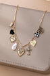 CHARM NECKLACE-HEART CHECKER CROSS CHARM | 80N92681