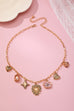 CHARM NECKLACE-HEART FLOWER RHINESTONE CLOVER | 80N92697