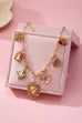 CHARM NECKLACE-HEART FLOWER RHINESTONE CLOVER | 80N92697