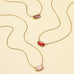 OVAL GEMSTONE CHARM PENDANT NECKLACE | 40NK9661