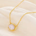 OVAL GEMSTONE CHARM PENDANT NECKLACE | 40NK9661