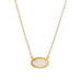 OVAL GEMSTONE CHARM PENDANT NECKLACE | 40NK9661