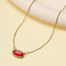 OVAL GEMSTONE CHARM PENDANT NECKLACE | 40NK9661
