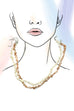 Iridescent Mother-of-Pearl Shell Nugget Necklaces | 40NK9664
