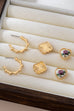 Floral & Textured Gold Stud Earring Set | 80E61663