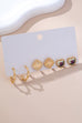 Floral & Textured Gold Stud Earring Set | 80E61663