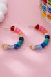 Rainbow Beaded Hoop Earrings | 80E61634