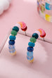 Rainbow Beaded Hoop Earrings | 80E61634