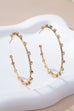 Crystal-Studded Gold Hoop Earrings | 80E61637