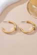 Solitaire Crystal Gold Hoop Earrings | 80E61640