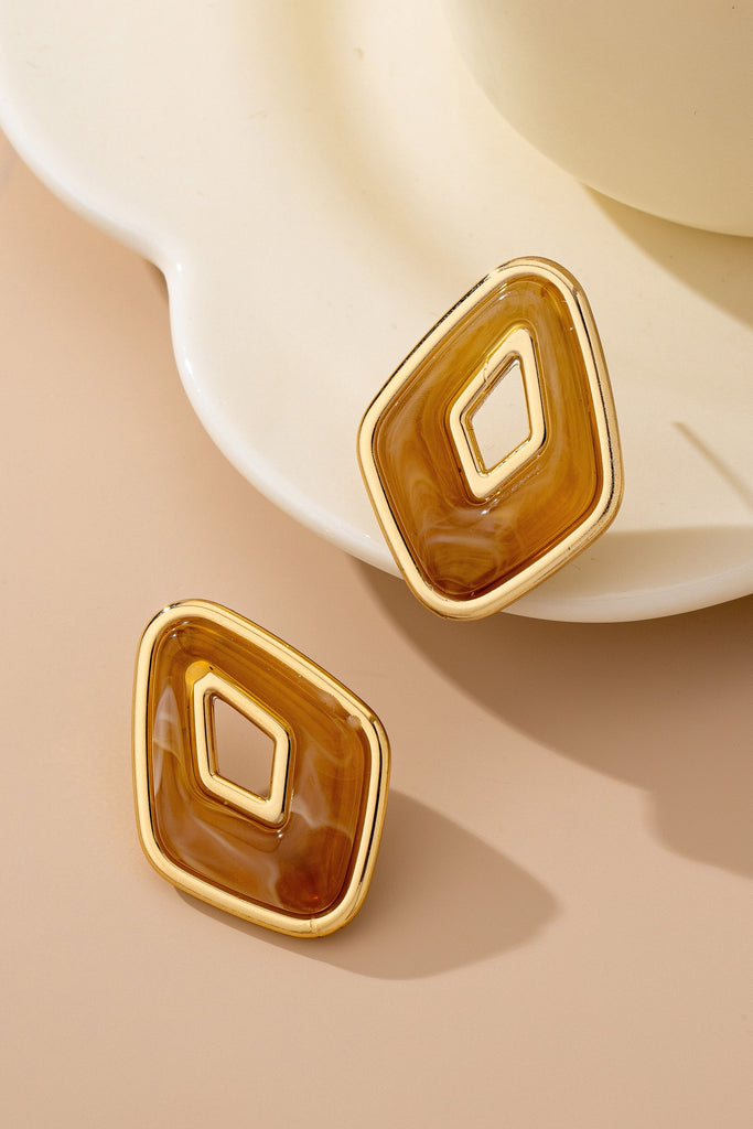 Enamel Geometric Stud Earrings Set | 80E61641