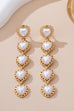 Pearl Heart Cascade Drop Earrings | 80E61658
