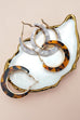 Tortoise Shell Hoop Earrings Set | 40E465