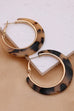 Tortoise Shell Hoop Earrings Set | 40E465