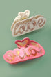 VALENTINE'S Love Script Hair Claw Clips | 40H1038