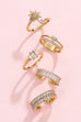 Baguette rhinestone cocktail eternity band Ring | 40R143