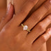 Baguette rhinestone cocktail eternity band Ring | 40R143