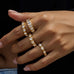 Gold Rhinestone Multi-Shape Eternity Stack Rings | 40R142