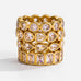 Gold Rhinestone Multi-Shape Eternity Stack Rings | 40R142