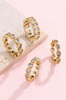 Gold Rhinestone Multi-Shape Eternity Stack Rings | 40R142