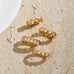 Gold Rhinestone Multi-Shape Eternity Stack Rings | 40R142