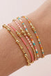 MULTI LAYER NATURAL STONE BALL CHAIN LINK BRACELET | 40B5228