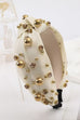 Multi Gold Ball  Rhinestone Knot Headband | 40HB191