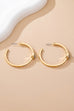 Solitaire Square Crystal Gold Hoop Earrings | 80E61752