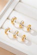 Pearl & Baguette Huggie Hoop Trio Earring Set | 80E61741