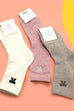 WOMAN RIBBED BOW KNOT SOCKS | 40S02077