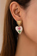 Cherry Heart Ceramic Drop Earrings | 80E61701