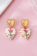 Cherry Heart Ceramic Drop Earrings | 80E61701