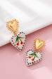 Cherry Heart Ceramic Drop Earrings | 80E61701