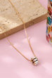 Gold-Tone Baguette Crystal Barrel Pendant Necklace | 80N92753