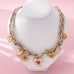Ivory & Red cord Multi-Charm Boho Necklace | 80N92742