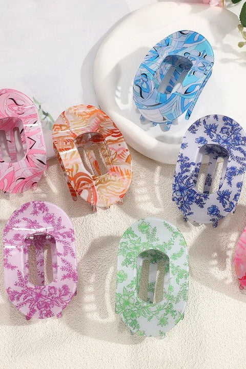 Jumbo Lay Flat Oval Hair Claw Clips Secure Styling | 40H1043