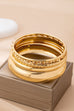 Gold Textured Bangle Stack Set | 80B1601