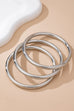 Chunky Triple Tube Bangle Set | 80B1604