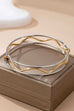 Mixed metal wavy and smooth bangle duo Bracelet | 80B1609