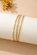 Gold & silver bangles with crystal row Bracelet | 80B1610
