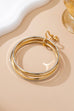 Gold Silver Heart Linked Multi Bangle Set Bracelet | 80B1591
