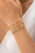 Crystal Drop Heart Bow Charm Multilayer Bracelet | 80B1594