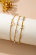 Crystal Drop Heart Bow Charm Multilayer Bracelet | 80B1594