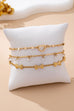 Crystal Drop Heart Bow Charm Multilayer Bracelet | 80B1594