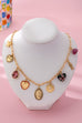 Heart Cloisonne Multi Charm Necklace | 80N92777