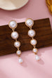 Linear Gradual Pearl Drop Earring | 80E61764