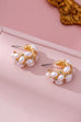 Pearl Cluster Half-Hoop Stud Earrings | 80E61733