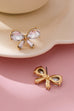 Crystal Bow Stud Earrings | 80E61820
