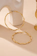 Oversized Hammered Gold Wavy Hoop Earrings | 80E61830