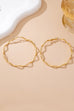 Oversized Hammered Gold Wavy Hoop Earrings | 80E61830